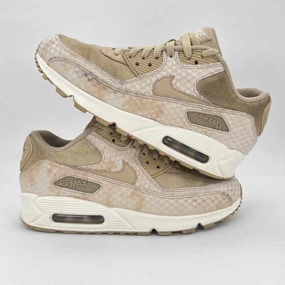 Nike Air Max 90 Linen Sail Snake" 896497-200 Women Size 8.5 Running Old Fashion - Picture 8 of 12